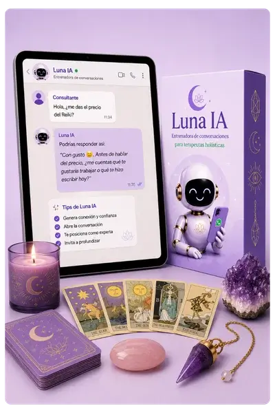 Luna IA — entrenadora de conversaciones de WhatsApp para terapeutas holísticas