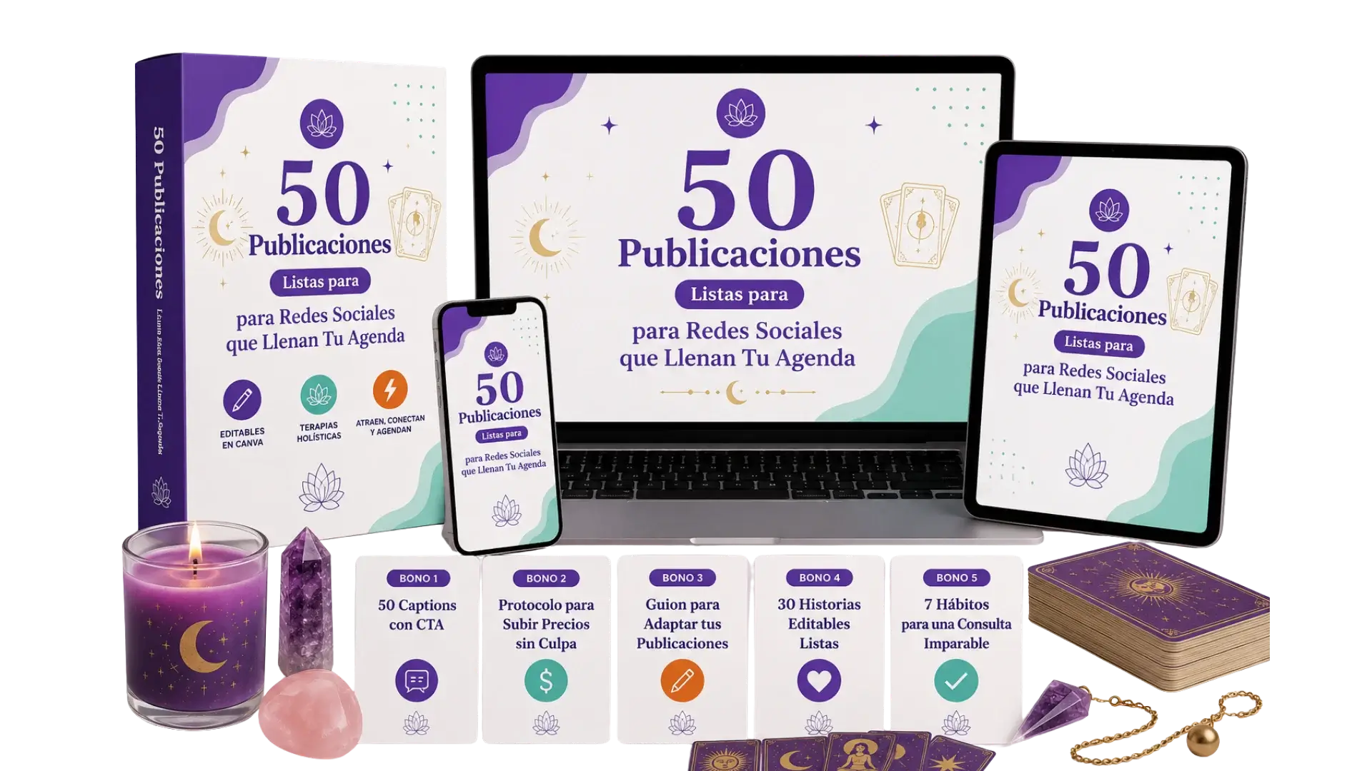 50 Publicaciones Listas para Llenar tu Agenda — producto completo