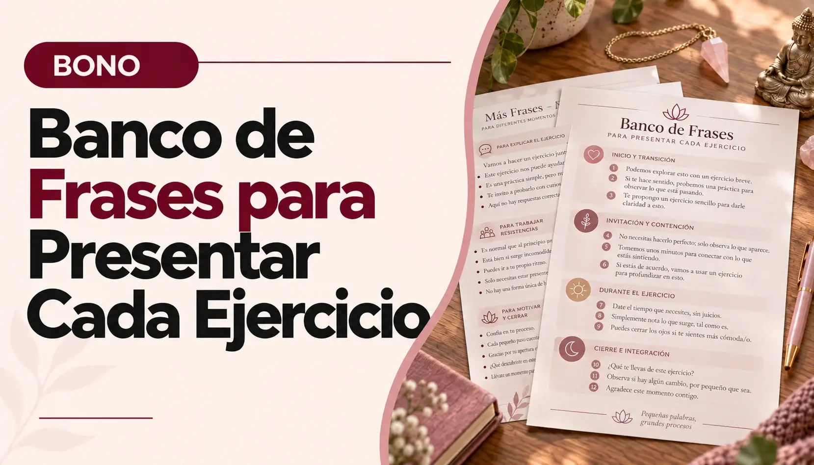 Banco de Frases para Presentar Cada Ejercicio